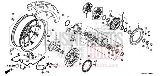 REAR WHEEL VFR800XF de 2015